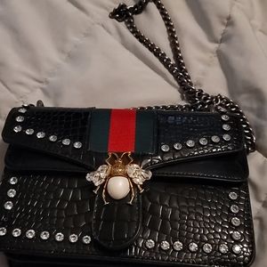 Bee rhinstone purse